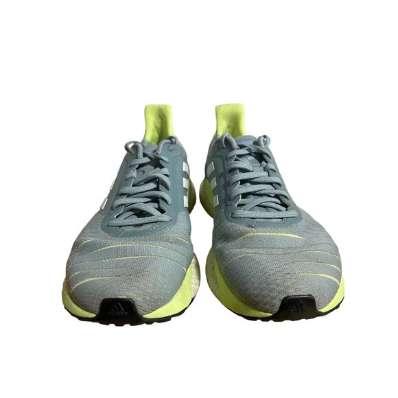 Adidas Solar Glide Boost Running Shoes Womens Size 8.5 Grey & Neon Yellow - Picture 12 of 12